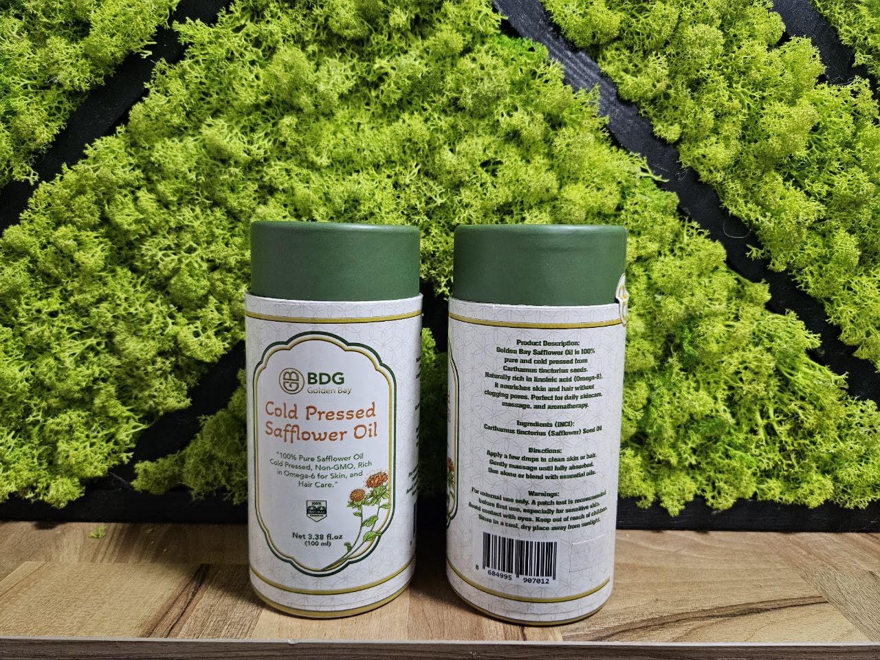 Golden Bay 100% Pure Cold Pressed Safflower Oil – 100 ml | Lightweight Natural Moisturizer for Face, Skin & Hair | Non-Comedogenic, Rich in Omega-6
