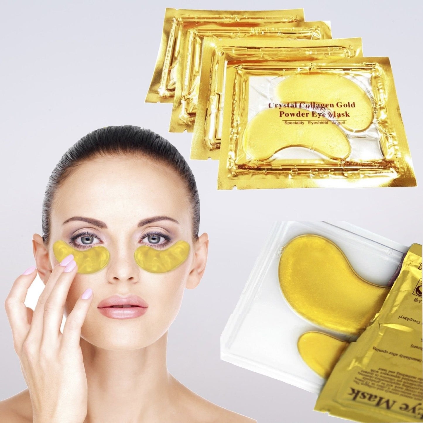 AICHUN BEAUTY 100 Pairs 24K Gold Collagen Eye Mask Anti-Aging