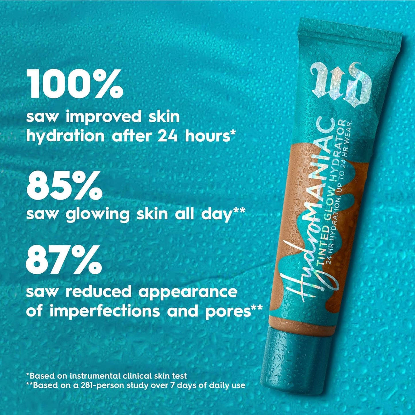 Urban Decay Hydromaniac Dewy Foundation - Hydrating Tinted Moisturizer for Dry Skin | Buildable Medium Coverage, 1.1 fl oz