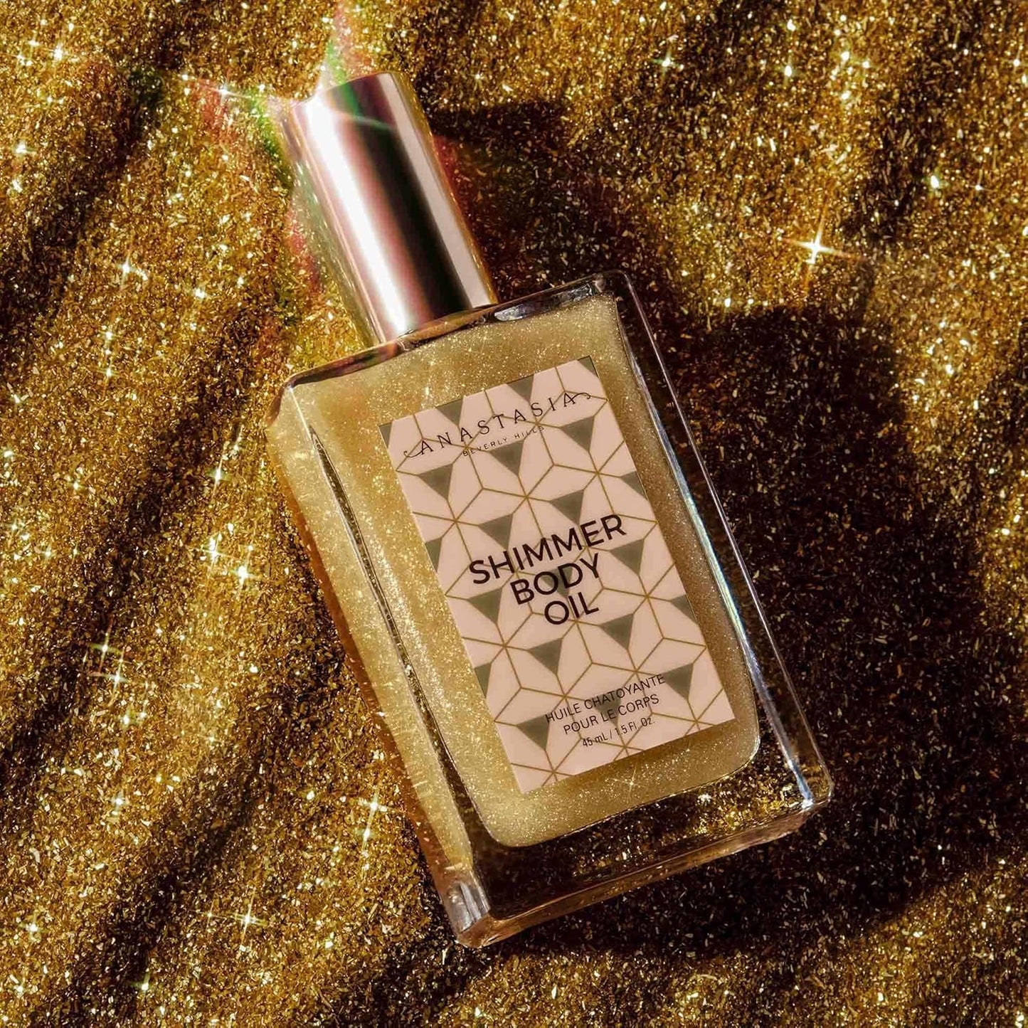 Anastasia Beverly Hills Shimmer Body Oil - Lightweight Glow Oil for Sun-Kissed Skin | Gold