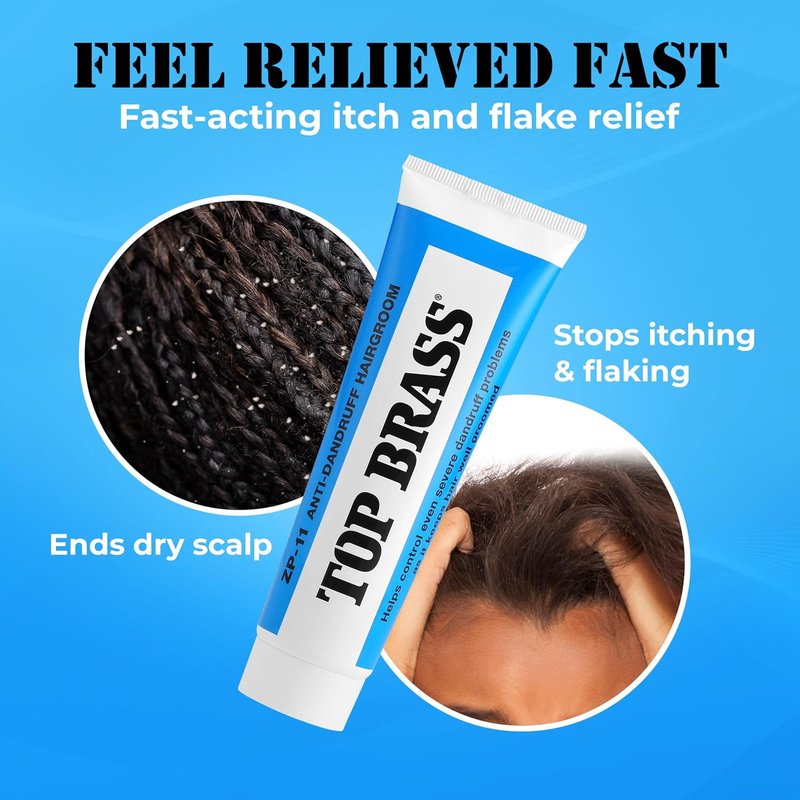 Anti-Dandruff Hair Cream for Men & Women - Styling Cream with Beeswax & Candelilla | Relieves Dry Scalp, Flaking & Itching - 3 Pack