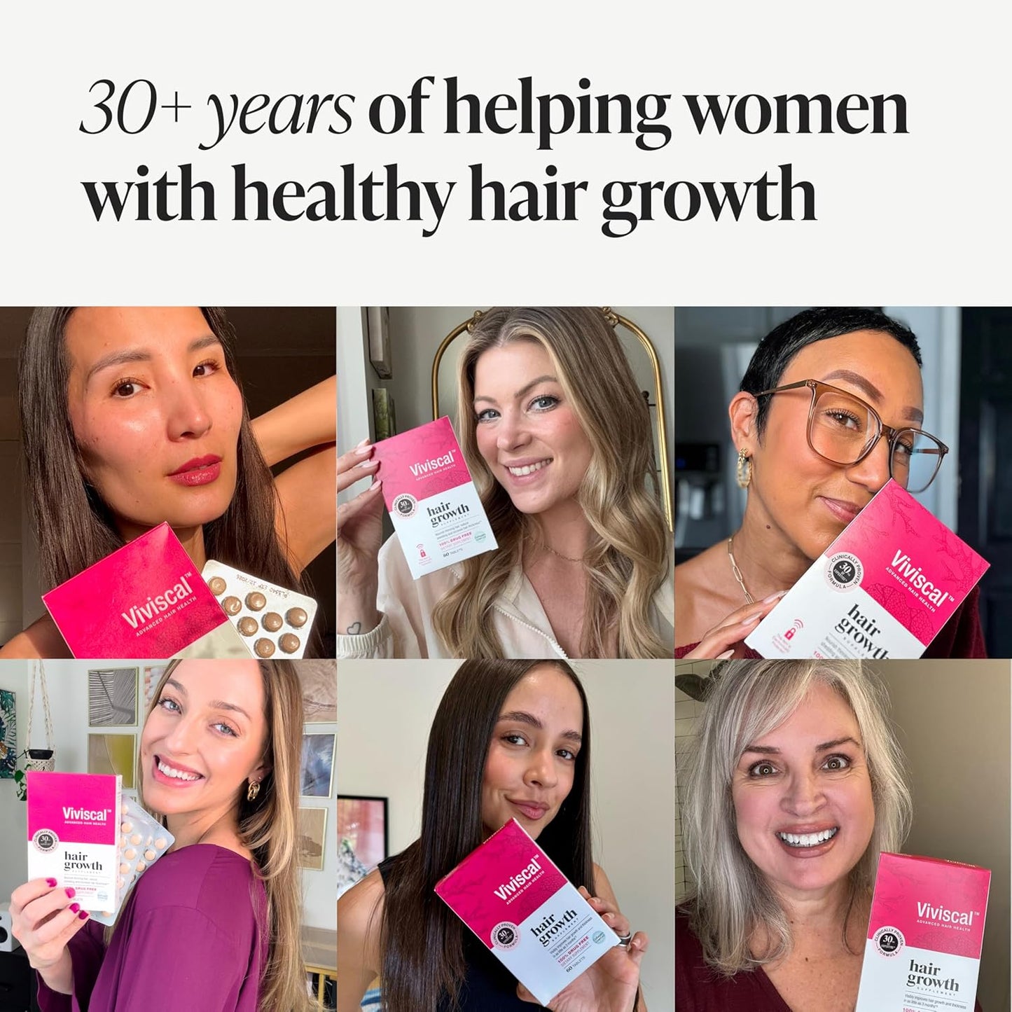Viviscal Hair Growth Supplements for Women - Thicker, Fuller Hair with Collagen Complex | 60 Tablets, 1 Month Supply