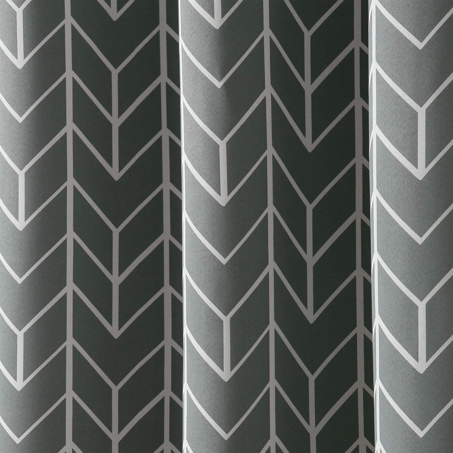 Sun Zero Kenwood Chevron Blackout Grommet Curtain Panel, 40" x 63", Gray