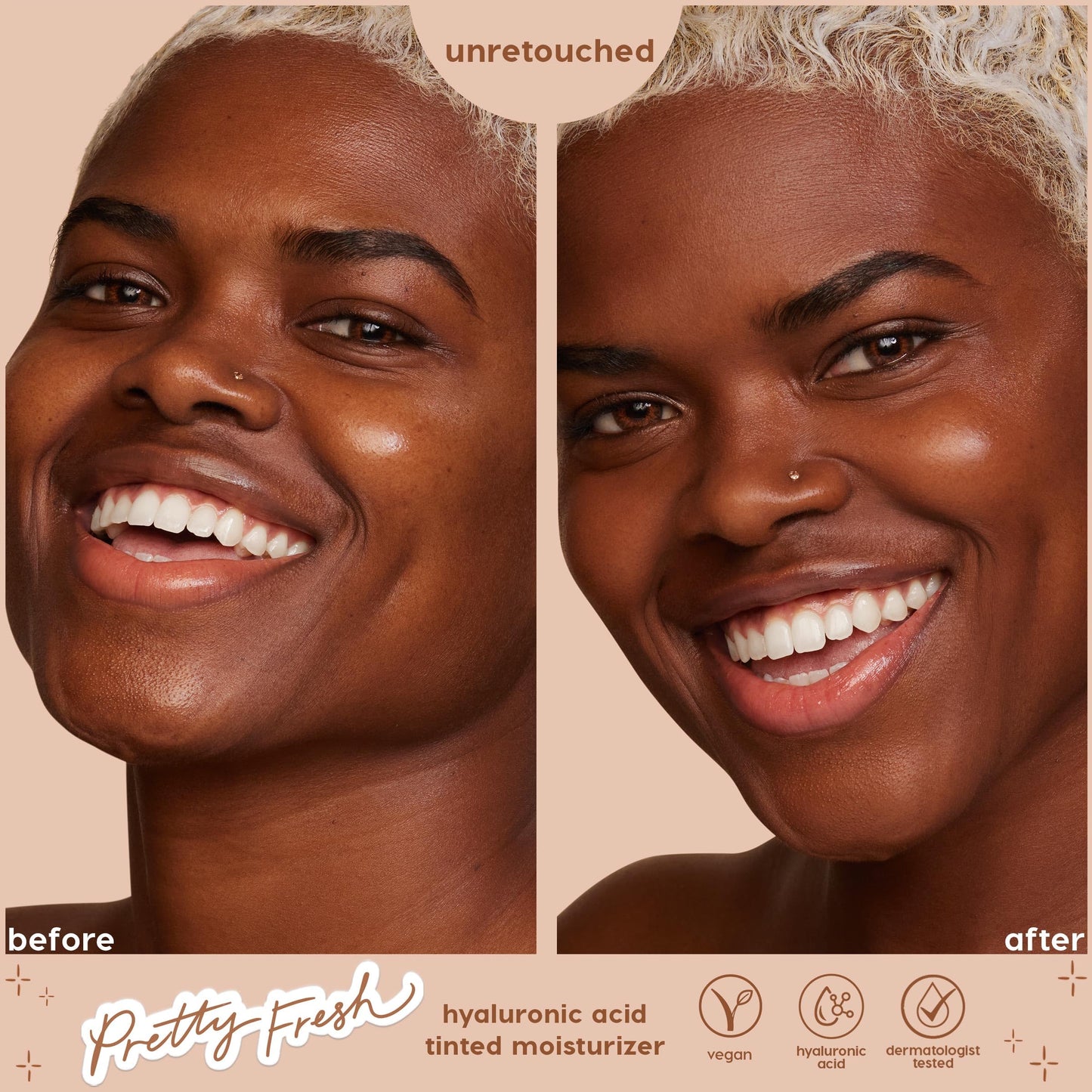 ColourPop Pretty Fresh Tinted Moisturizer - Hydrating Skin Tint with Lightweight Coverage - Formulated with Hyaluronic Acid & Coconut Water for Healthy-Looking Skin - Deep Dark 22N (1.45 oz)