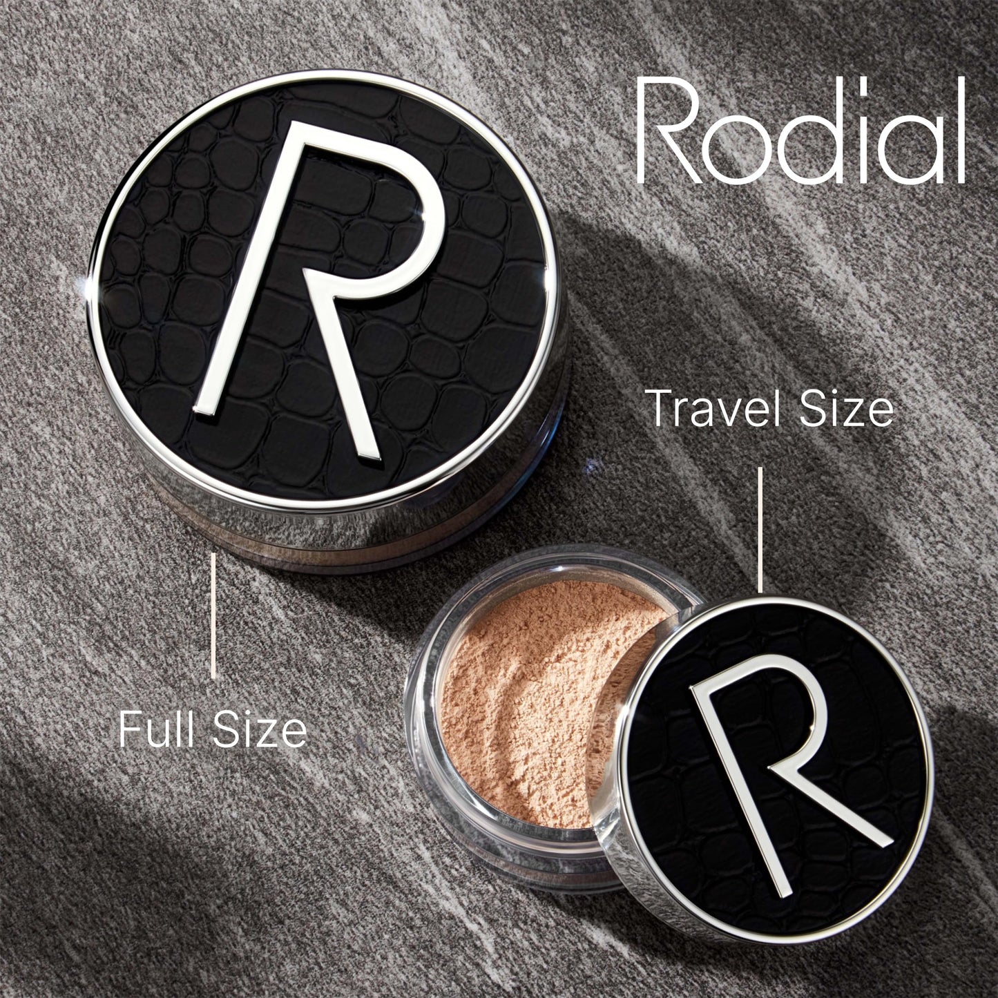 Rodial Glass Powder Travel Size 0.19 oz - Mini Loose Setting Powder for Soft-Focus Blurring, Shine Control & Luminous Glass Skin Finish