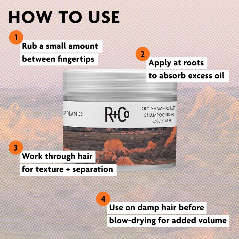 R+Co Badlands Dry Shampoo Paste | Adds Texture & Absorbs Oil with Matte Finish | Vegan + Cruelty-Free | 2.2oz (Pack of 2)