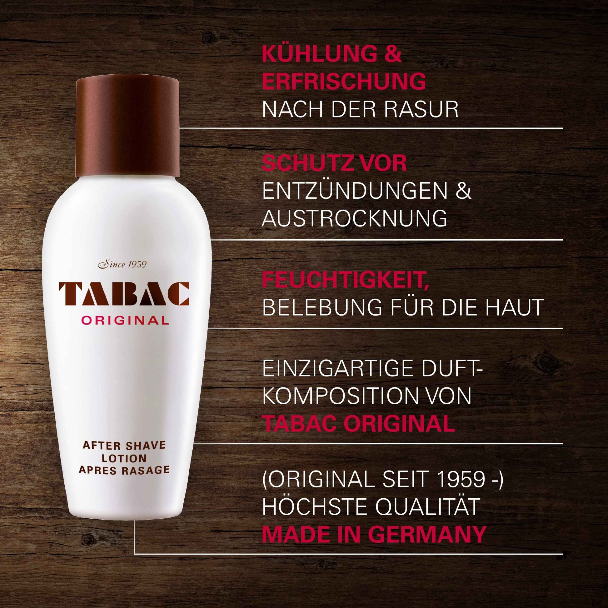 Tabac Original Aftershave for Men by Maurer & Wirtz, 3.4 Ounce