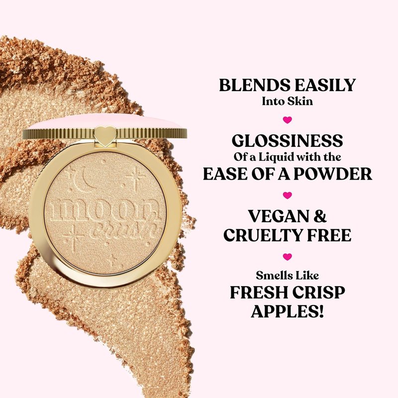 Too Faced Moon Crush Highlighter - Sheer Glossy Glow Makeup | 0.24 Ounce