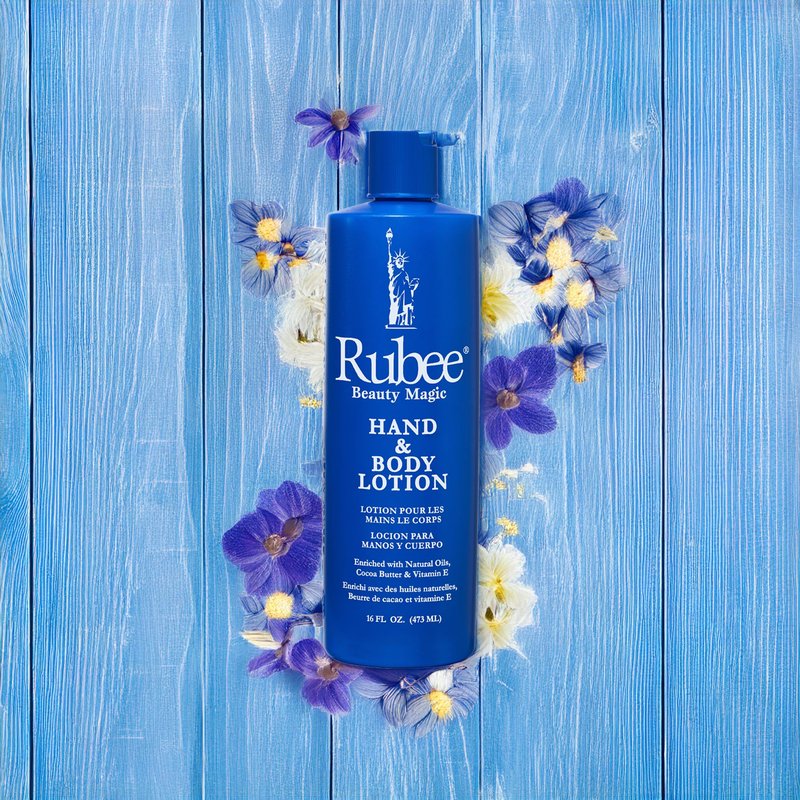 RUBEE Body & Hand Lotion - Pack of 6 Non-Greasy Lotion for Women & Men - 16oz for Extremely Dry Skin - Vitamin E Moisturizer