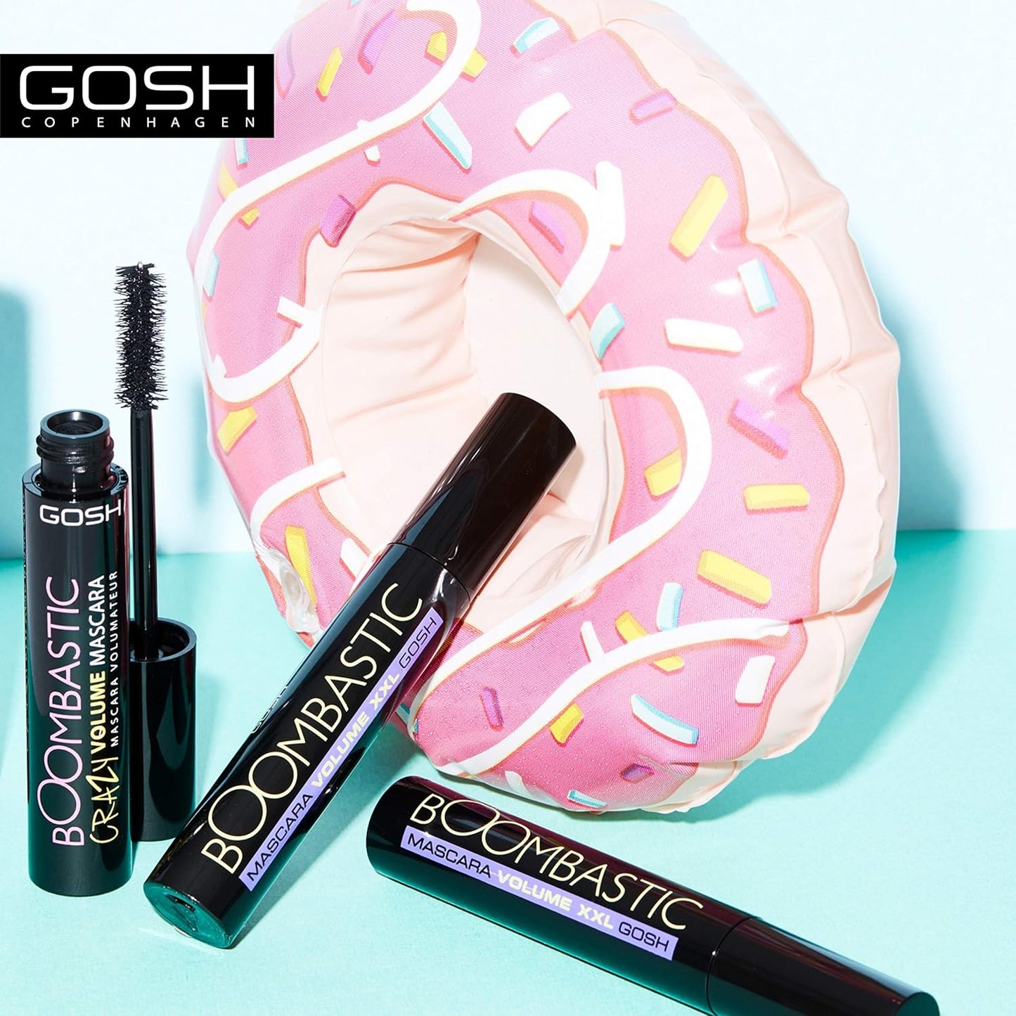 GOSH Boombastic Mascara - Extreme Volume & Long-lasting Formula | Precise XL Brush, 001 Black