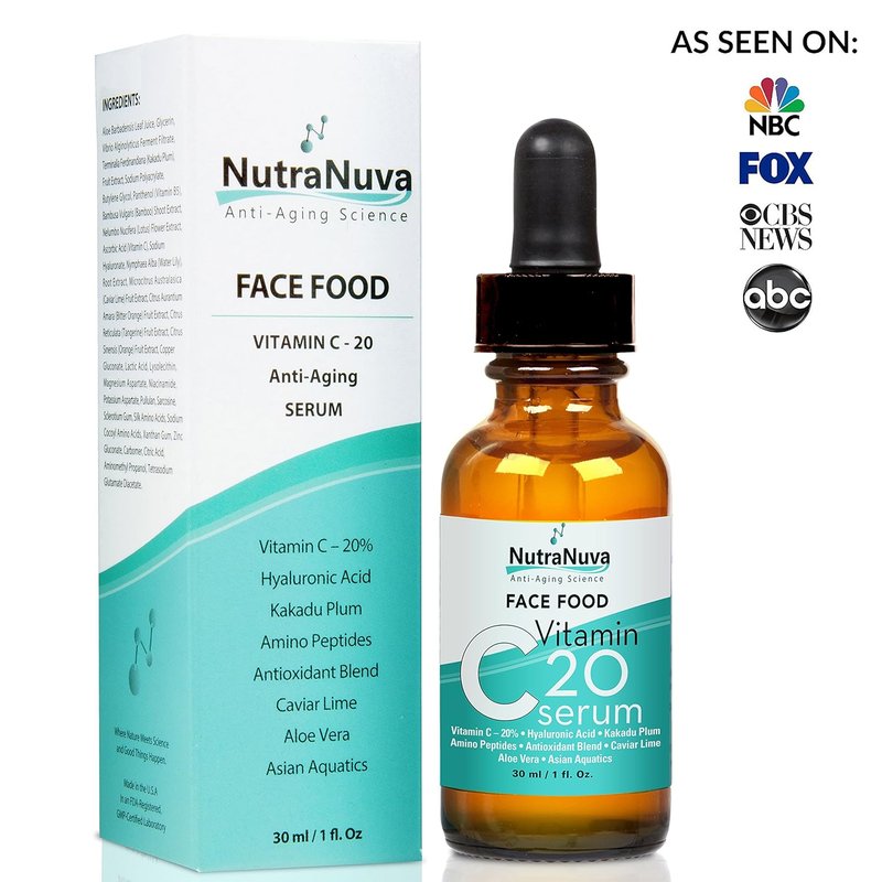 Vitamin C Serum - Anti-Aging 20% Complex with Hyaluronic Acid & Peptides | Vegan Formula, 1 fl. Oz