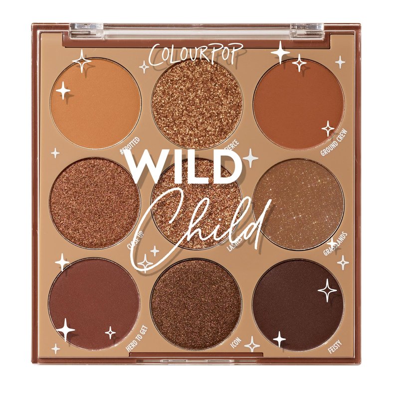 ColourPop Wild Child Eyeshadow Palette - Rich Chocolate Brown Eye Makeup Palette with Matte, Metallic, Matte Sparkle & Glitter Finishes - High-Pigment Eye Makeup with a Long-Wearing Formula (0.3 oz)