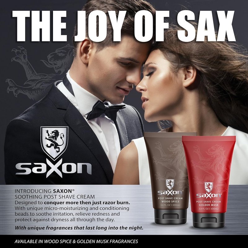 Saxon Post Shave Cream - Micro Moisturizing Conditioning Beads | Woodspice Scent