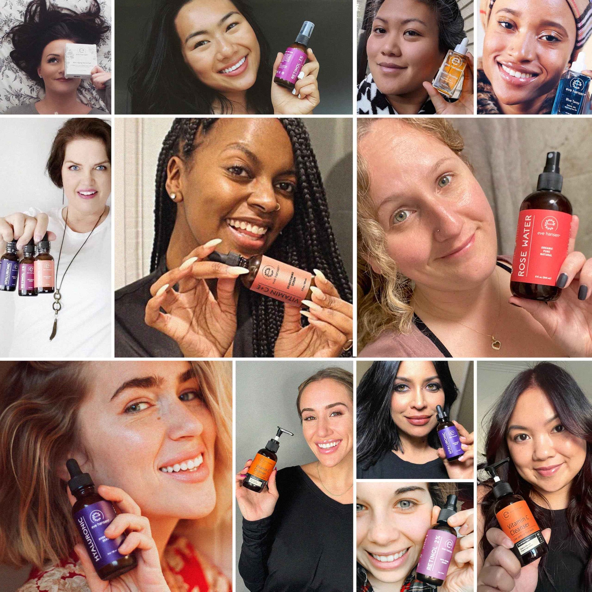 Eve Hansen Hydrating Face Mask Sheets Set of 5 – Moisturizing & Nourishing Care for All Skin Types – With Hyaluronic Acid, Tangerine Peel, Blueberry Extract & Spinach Leaf