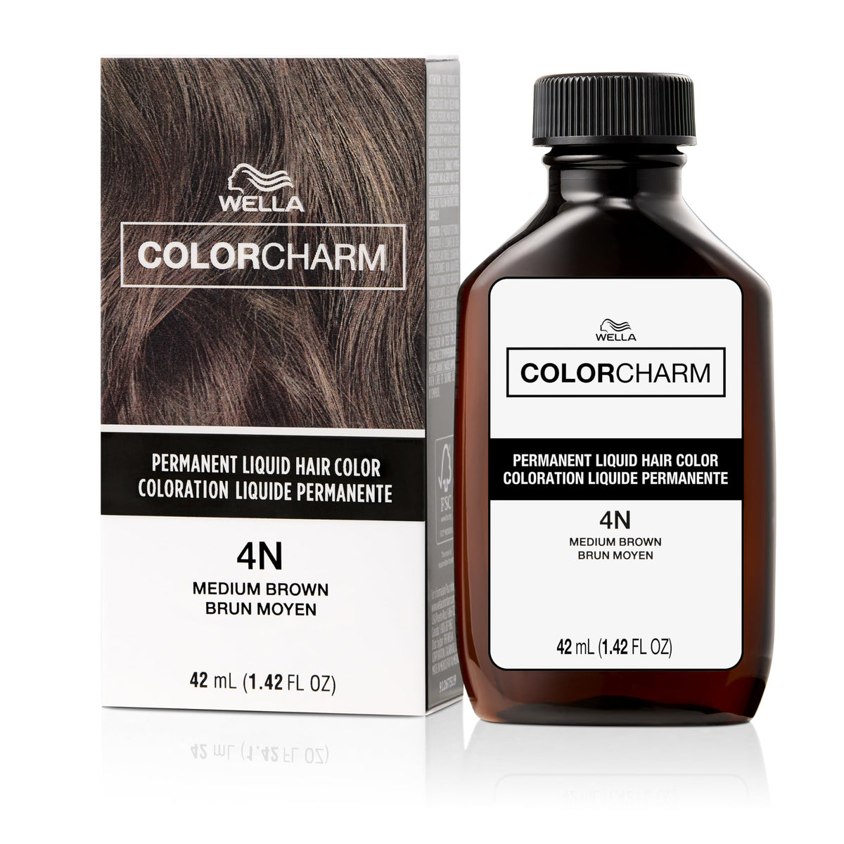 COLORCHARM Permanent Liquid Hair Color for Gray Coverage, Brown