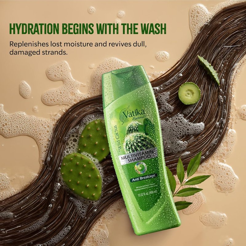 Cactus Shampoo, Conditioner & Hair Oil Combo - Strengthens Weak Hair, Reduces Breakage | 400ml