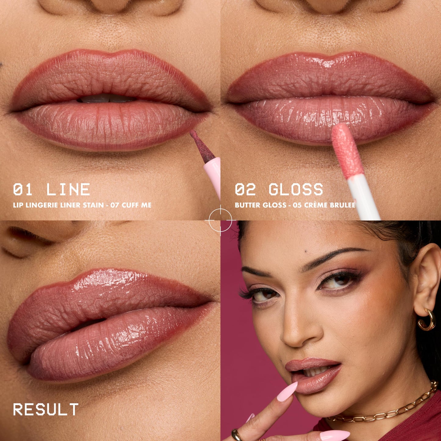 NYX PROFESSIONAL MAKEUP Lip Lingerie Liner Stain, Seamless Make Up with All-Day Color, Waterproof Lip Stain Finish - Tease U Later (Cool Nude)
