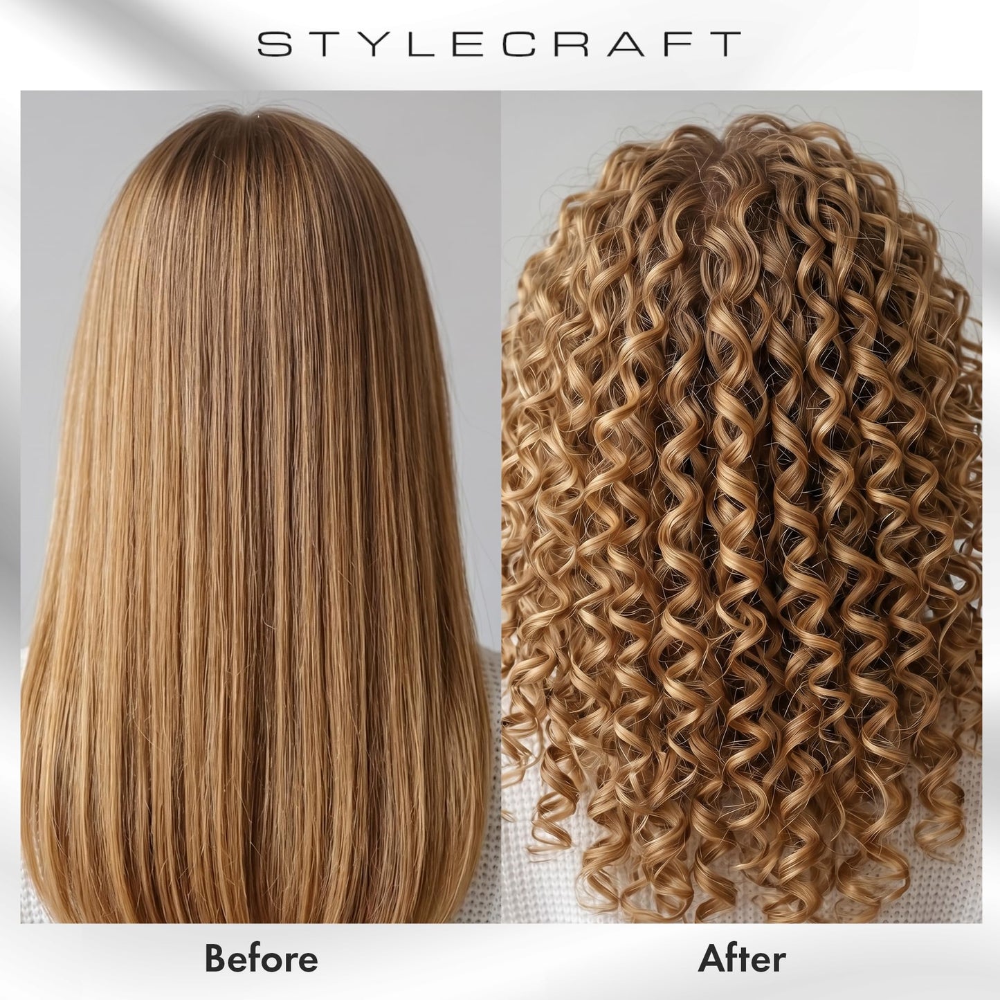 StyleCraft Stay-Temp Black Gold Ceramic 3/4” Long Barrel Curling Iron - 7" Extra-Long Barrel for Professional Styling, Infinite Temperature Control (280°F–450°F), Ideal for Long & Thick Hair