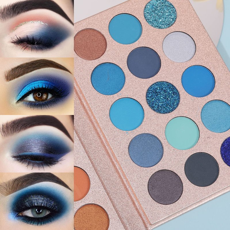 VERONNI 65 Colors Professional Eyeshadow Palette, Highly Pigmented Glitter Metallic Shimmer Matte Makeup Palettes Ultra Blendable Nude Bright color Natural board Make Up Palletes（Rose Gold）