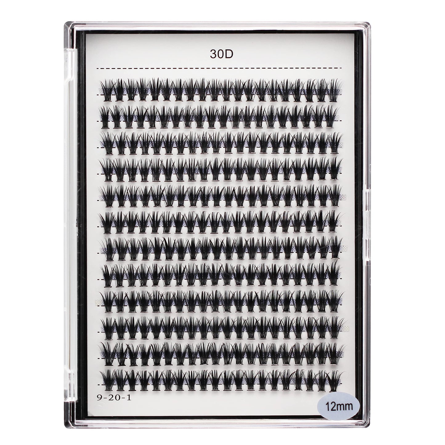 Bodermincer Lash Extension 240pcs D Curl 30D Cluster Individual Cluster Lashes (30D-12mm)