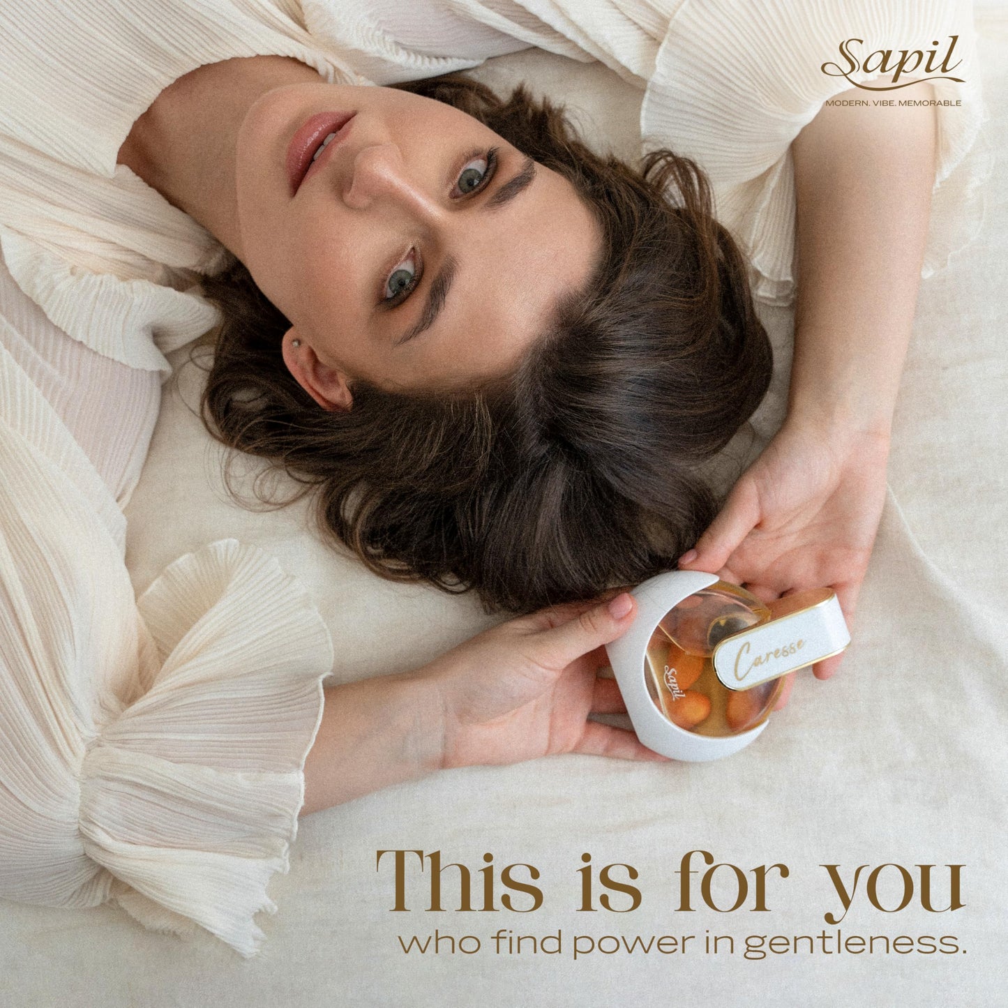 Sapil Caresse Eau de Parfum for Women - Long-Lasting Arabic Perfume from Dubai - Powdery, Musky, Floral & Vanilla Scent - Luxurious Arabic Perfume - 2.7 Oz (80ml) for Daily Wear & Special Occasions