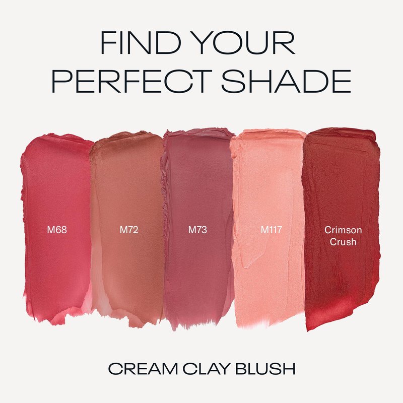 MOB Beauty Cream Clay Blush, Crimson Crush, Buildable Skincare-Infused Long Wearing, Blurring Soft Matte Color for Cheeks in Recyclable Compact, Vegan, Cruelty Free