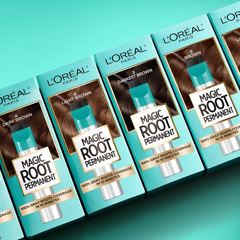L'Oreal Paris Magic Root Permanent Hair Color Kit, 100% Gray Hair Coverage In Just 10 Minutes, Precision Brush Applicator for Seamless Application, 7 Dark Blonde (2 Count)