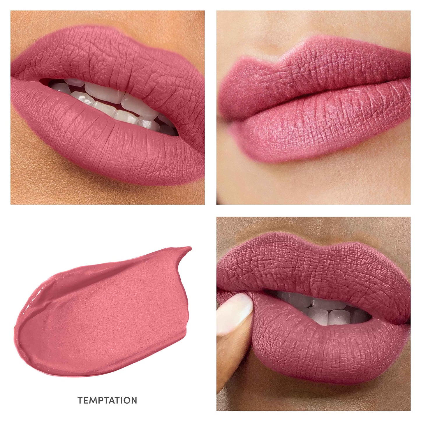 jane iredale Beyond Matte Lip Fixation Lip Stain | Long-Lasting Liquid Lipstick with Matte Finish | Conditions and Protects | Vegan & Cruelty-Free,Temptation