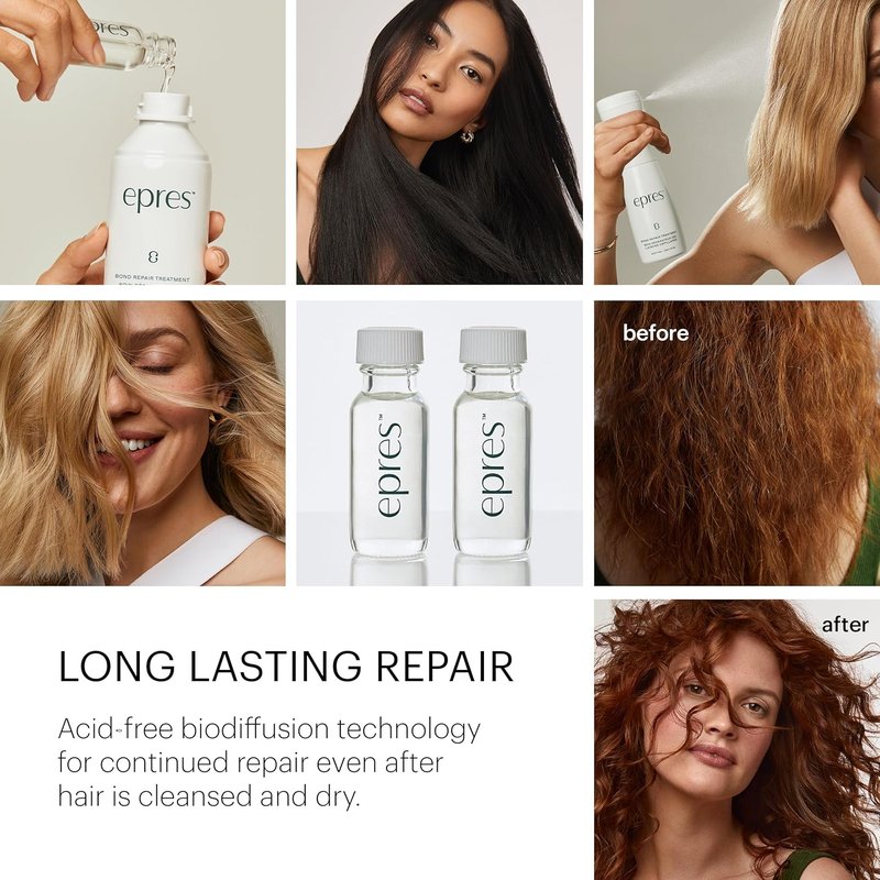 Epres Bond Repair Treatment - Hair Repair for Damaged Hair | 2 x 15ml Refill - Softer, Stronger, Healthier Hair