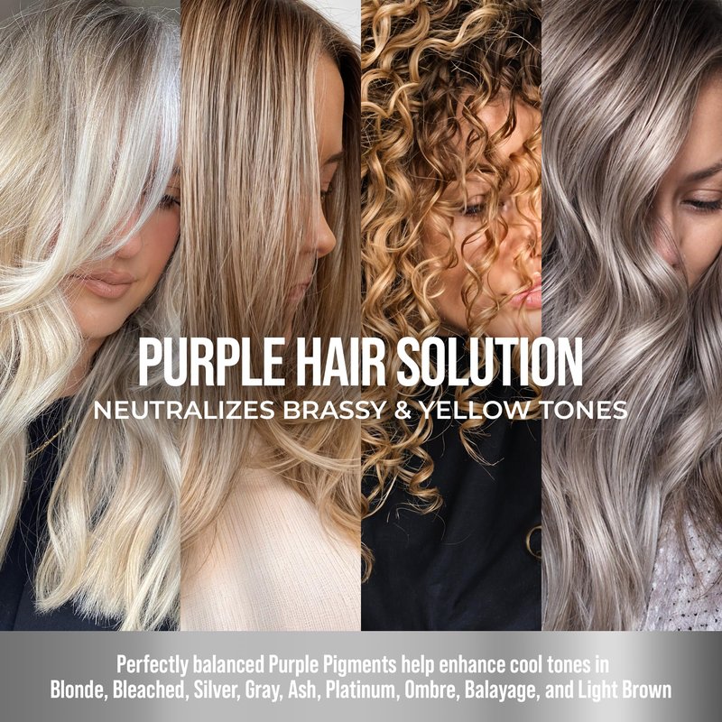 SUNATORIA Purple Hair Mask for Blonde & Bleached Hair, 2-in-1 Keratin Toning Conditioner for Brass Control, Helps Reduce Yellow Tones While Softening Dry Color-Treated Strands | 8.5 Fl Oz