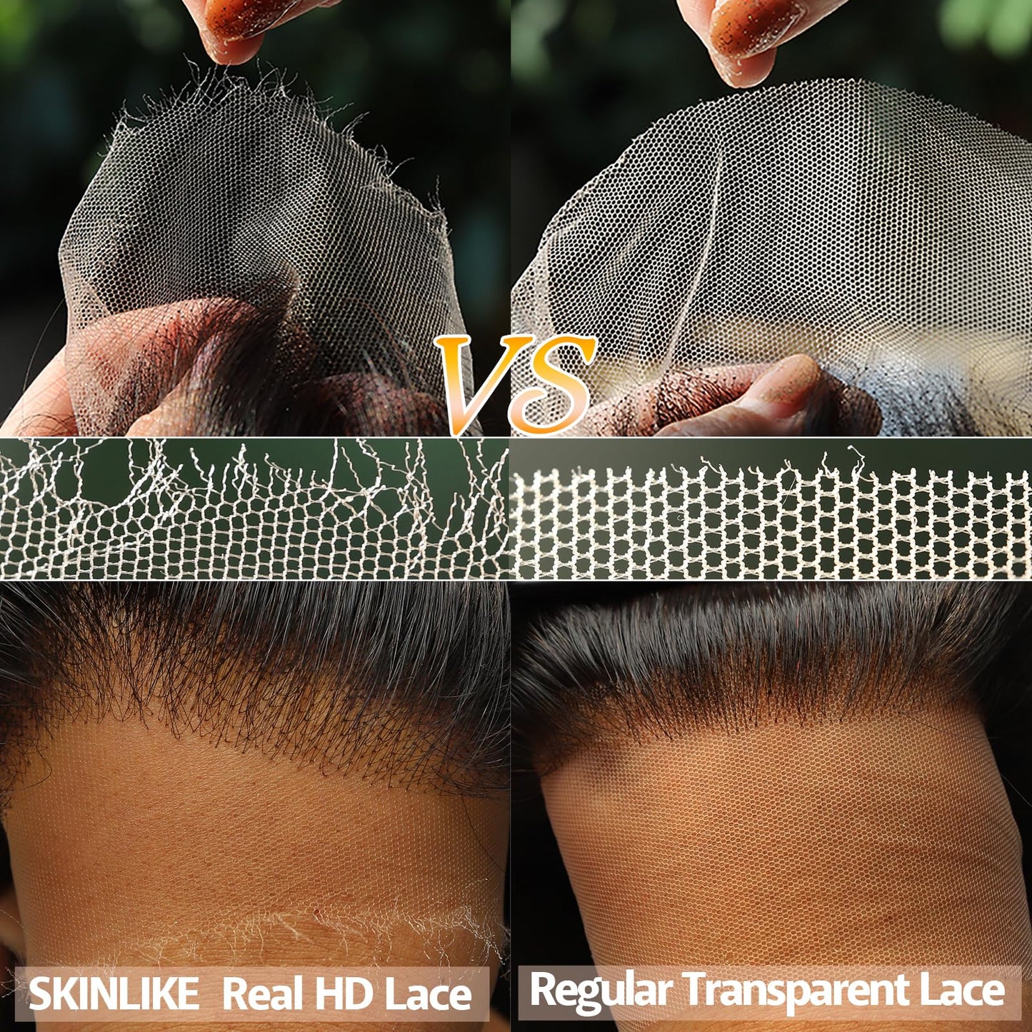 BEEOS 5x5 Skinlike Real HD Lace for Wig Making 1 Pieces, 0.1mm Ultra-thin Swiss Lace Net Base for Making Closure, Wigs Accessories for Repairing Wig Cap
