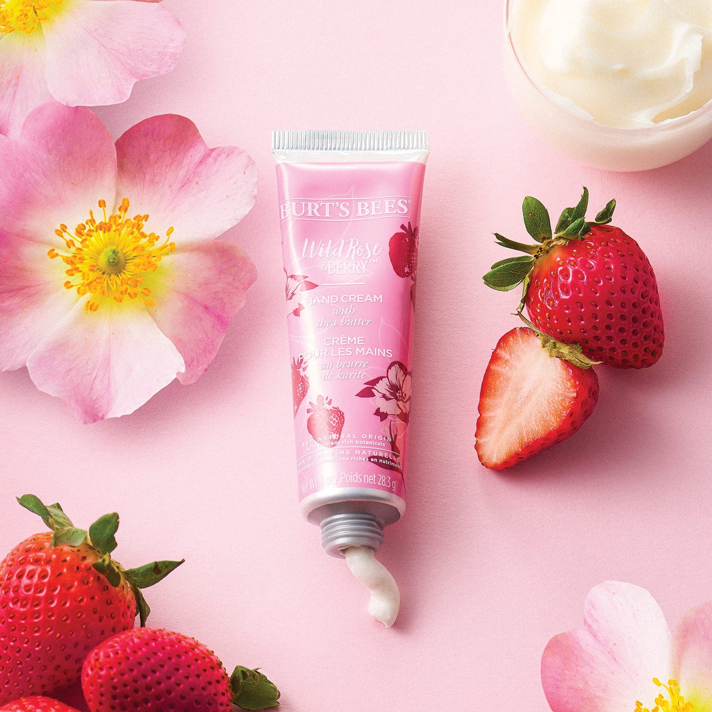 Burts Bees, Hand Cream Wild Rose Berry, 1 Ounce