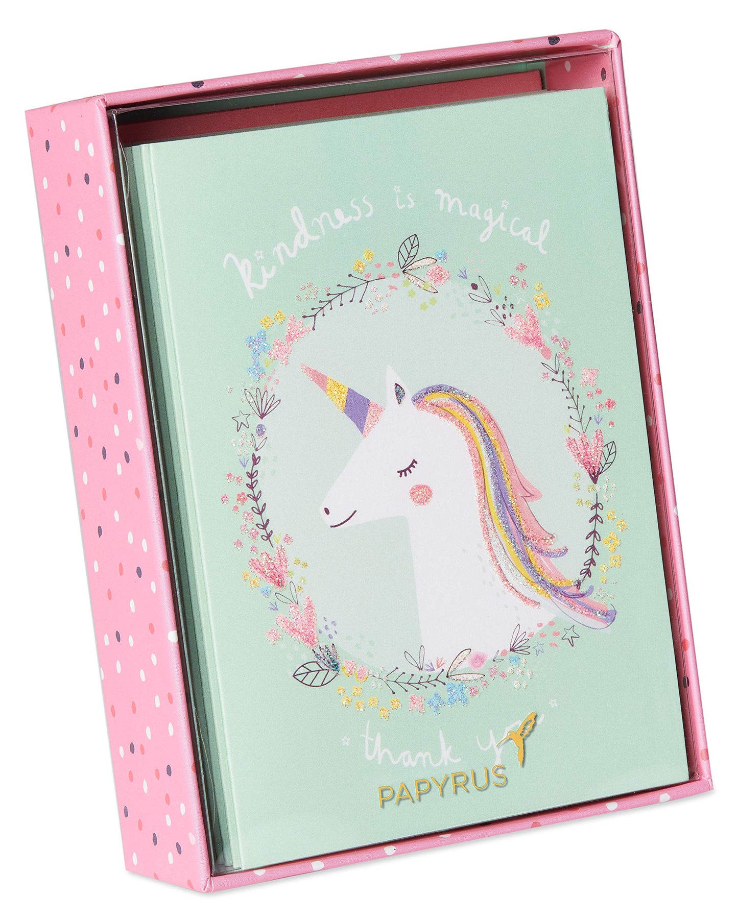 Papyrus Unicorn Thank You Cards with Envelopes, Kindness is Magical (14-Count)