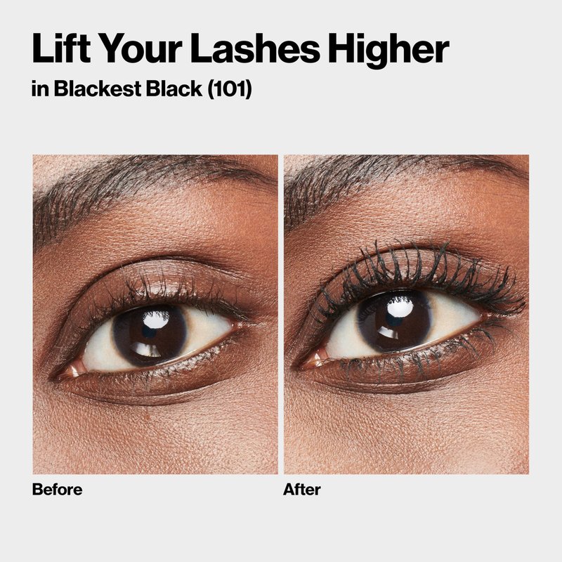 Revlon So Fierce Eyes Wide Open Mascara with Push-up Brush, For Volumizing & High Lifting Eyelashes, Smudge-proof, Flake Resistant, 101 Blackest Black, 0.24 fl oz