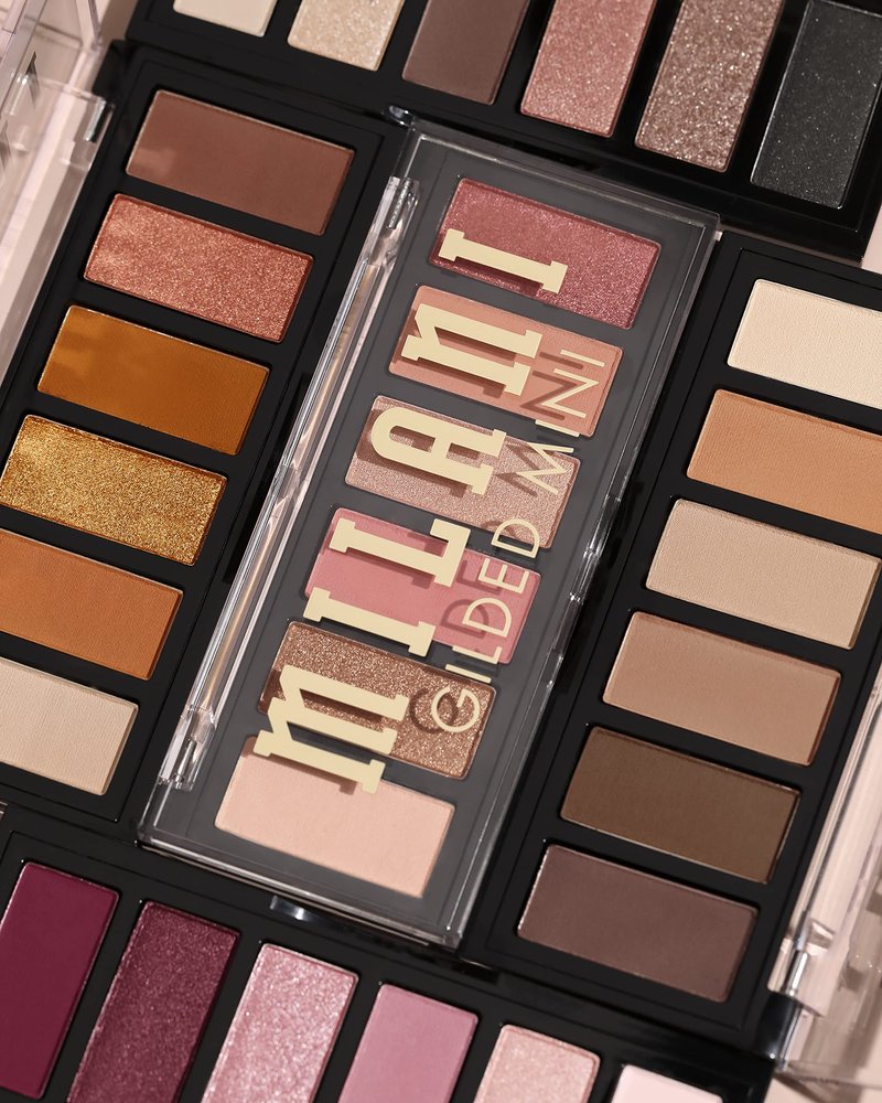 Milani Gilded Mini Eyeshadow Palette with 6 Matte & Shimmer Hues - It's All Ros√©