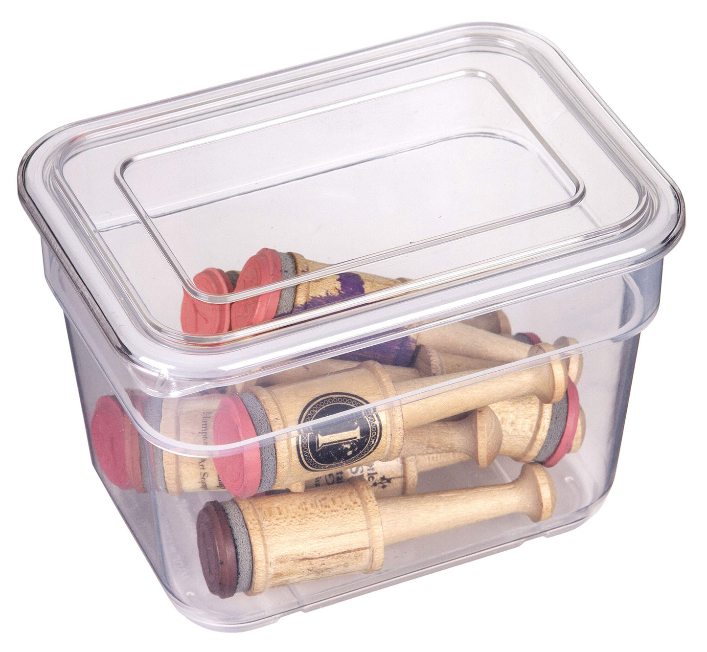 ArtBin 6969AG Bins with Lids 3-Pack, [3] Small Art & Craft Organizer Boxes, Clear