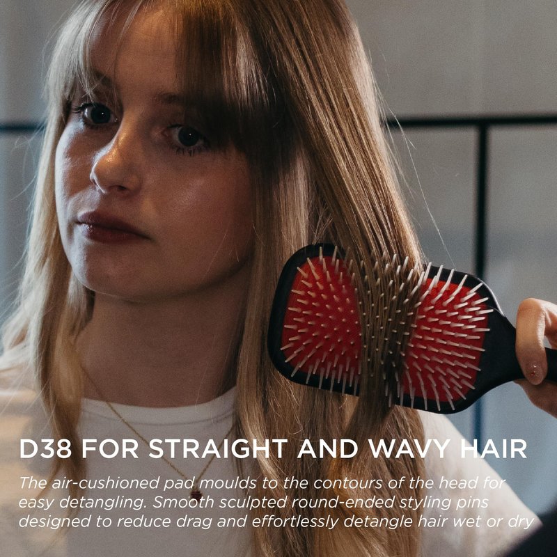 Denman Detangling & Styling Paddle Brush – Wet or Dry Hair Detangler & Styler for Curly, Coily, Straight, Thick & Long Hair – Ideal for Women & Men