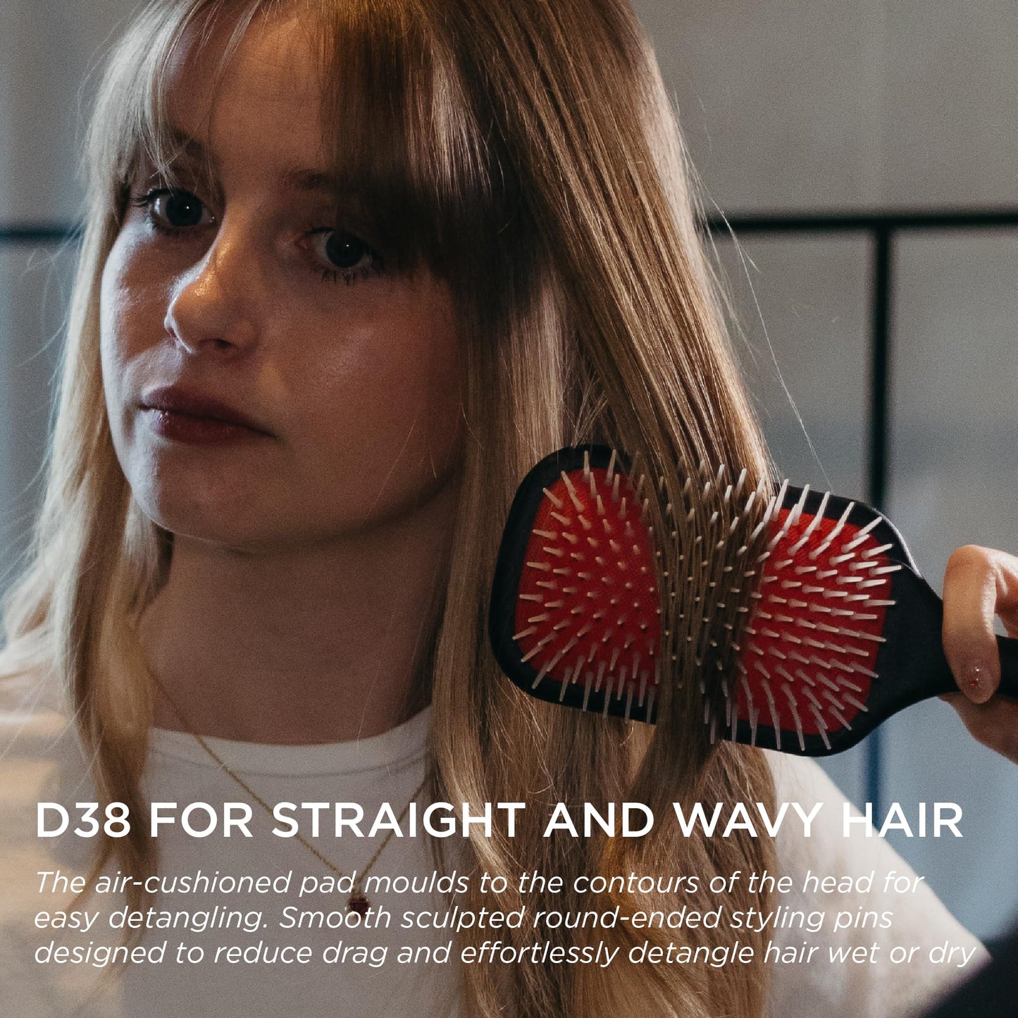 Denman Detangling & Styling Paddle Brush – Wet or Dry Hair Detangler & Styler for Curly, Coily, Straight, Thick & Long Hair – Ideal for Women & Men