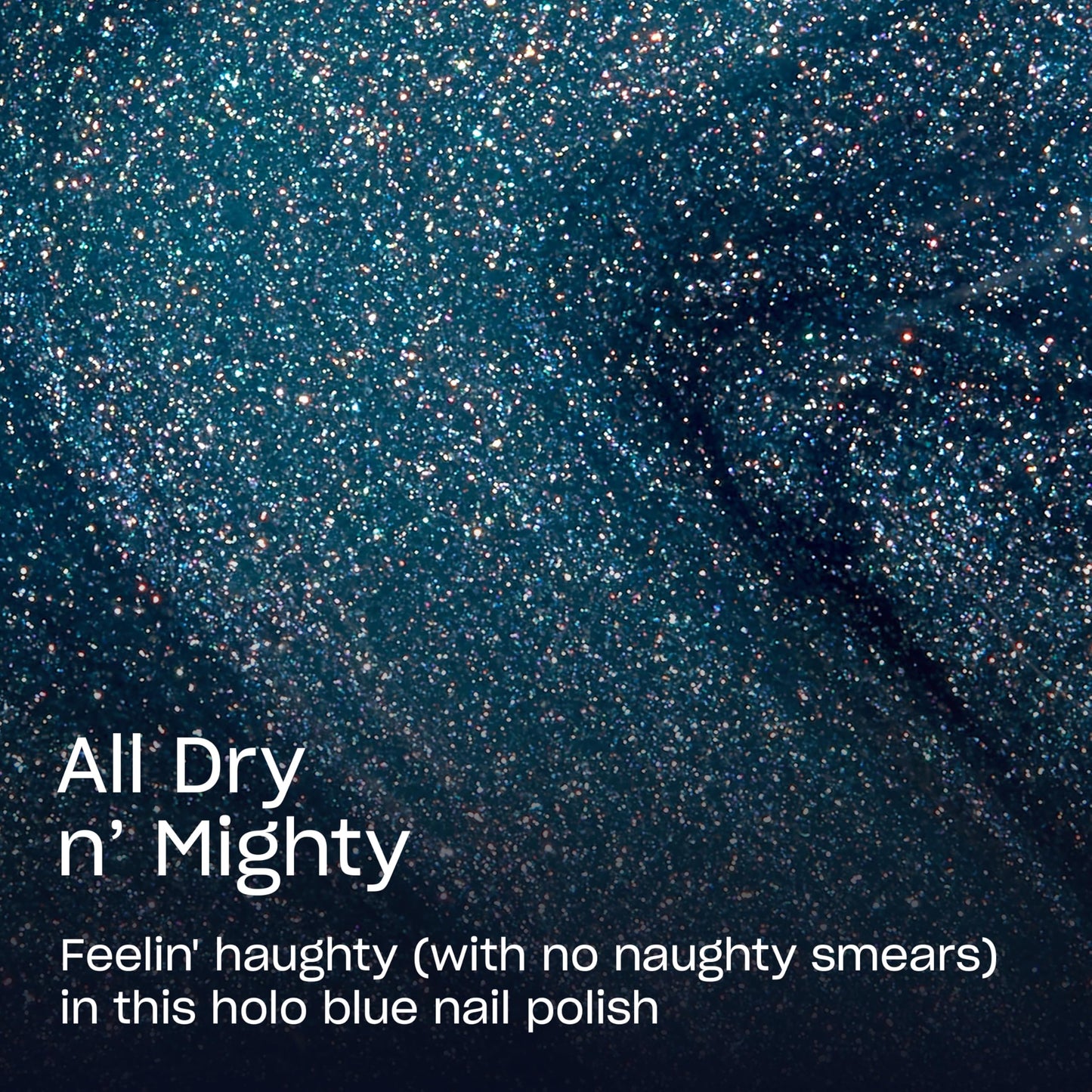 OPI RapiDry All Dry n’ Mighty | Semi-sheer Dark Blue Shimmer Quick Dry Nail Polish | Vegan, Smudge Proof, Fast Drying