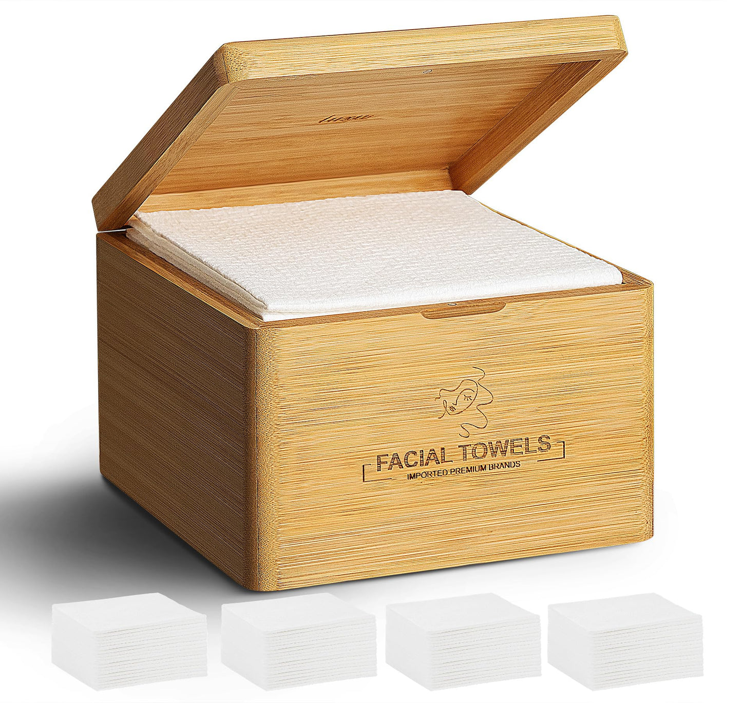 Clean Facial Towels,1 Box with 240 Ct Disposable Face Towels - Premium Facial Cleansing Cloths & Towelettes, Perfect for Skincare Routine - Biodegradable, Travel-friendly, and Eco-friendly