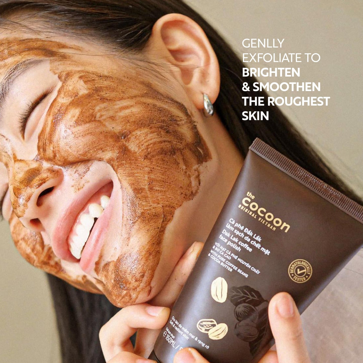 Cocoon Original Vietnam Coffee Face Scrub 150ml/ 5.07 fl oz Dak Lak Coffee Exfoliating Facial Scrub with Cocoa Butter Gentle Exfoliation for Smooth and Soft Skin ASIN B0BZVPWQ5L