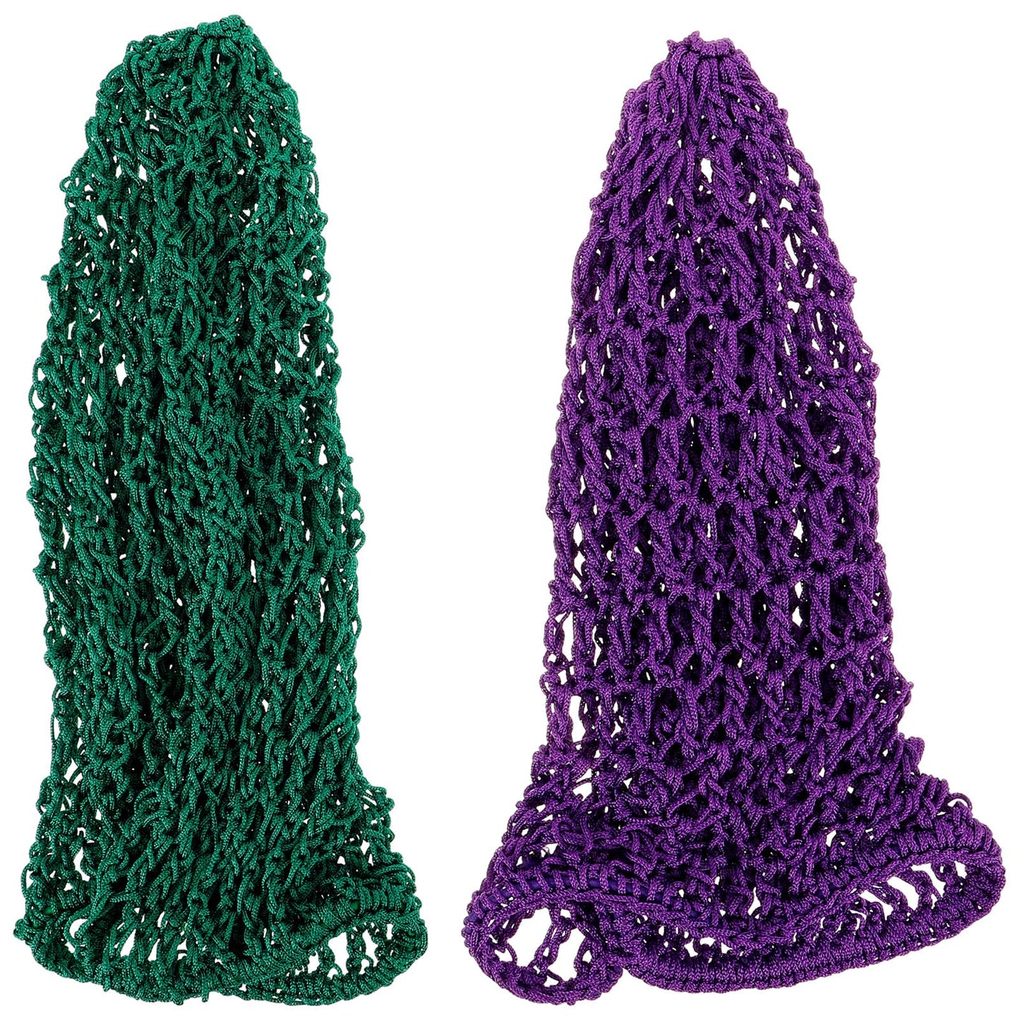 2 Pack Long Sleeping Hat Mesh Hair Protector Stretchy Crochet Net Cap Comfortable Fit 11.81X11.02 Inch Durable Night Hair Net for