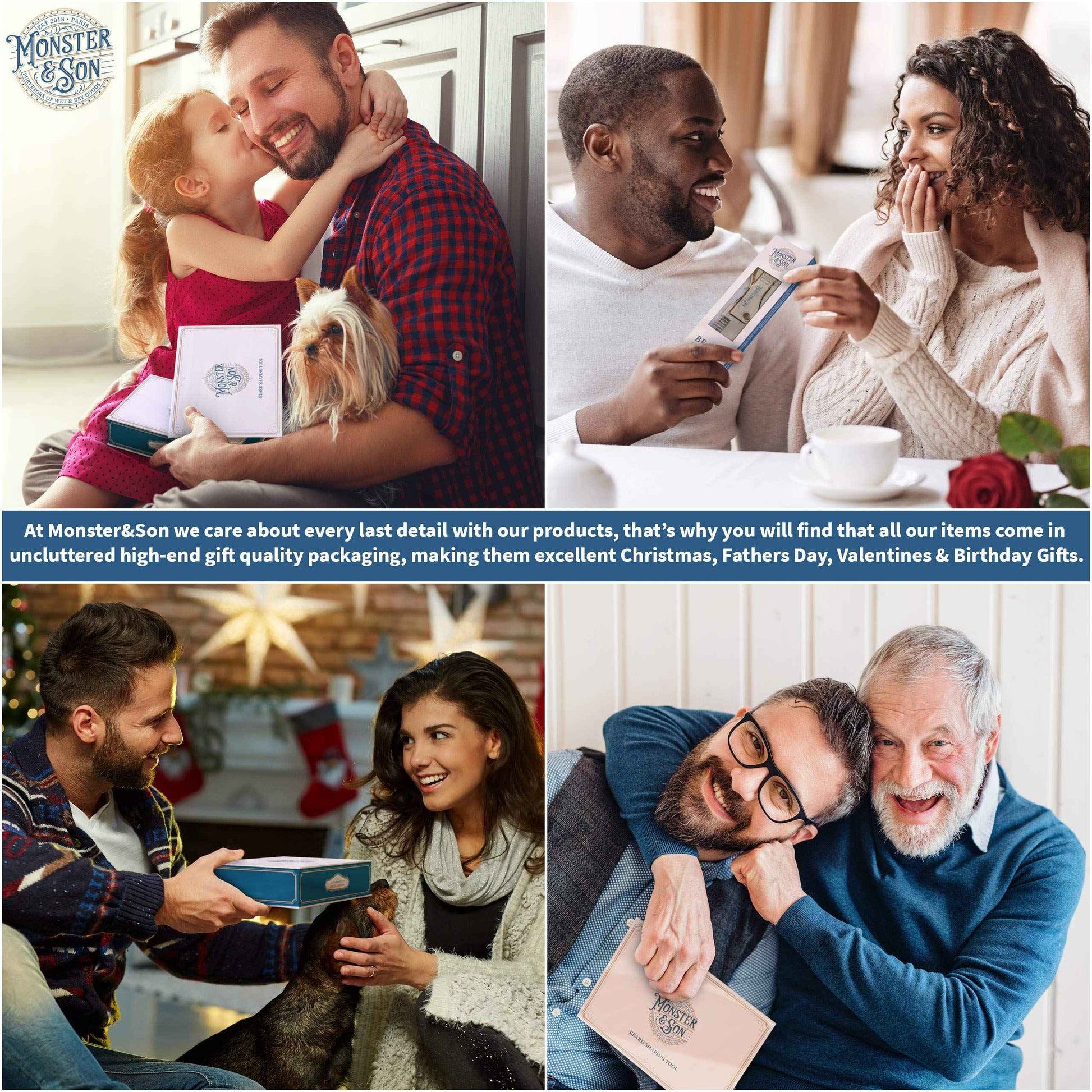 Monster&Son Organic Beard Shampoo & Conditioner 2 in 1 - Beard Wash with Conditioning For Men - Gentle Face Cleanser For Sensitive Skin - Hypoallergenic, Paraben & Sulphate Free - Long Lasting 250ml