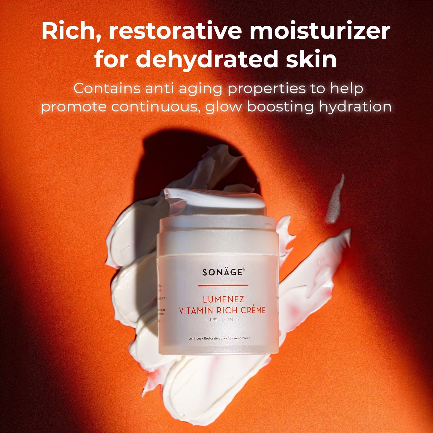 SONAGE Lumenez Vitamin Facial Cream: Daily Restorative Moisturizer with Vitamin C | Hydrating Cream for Dry Skin