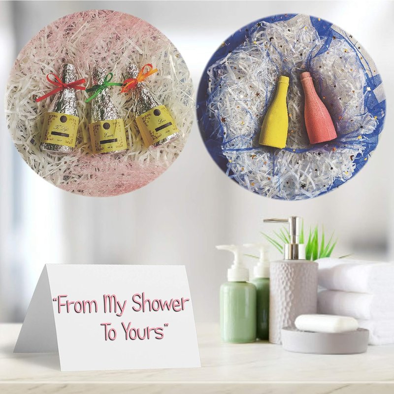 Bath Bombs Gift Set - Wine & Champagne Party Favors for Adults | 24 Individually Wrapped Moisturizing Bath Balls