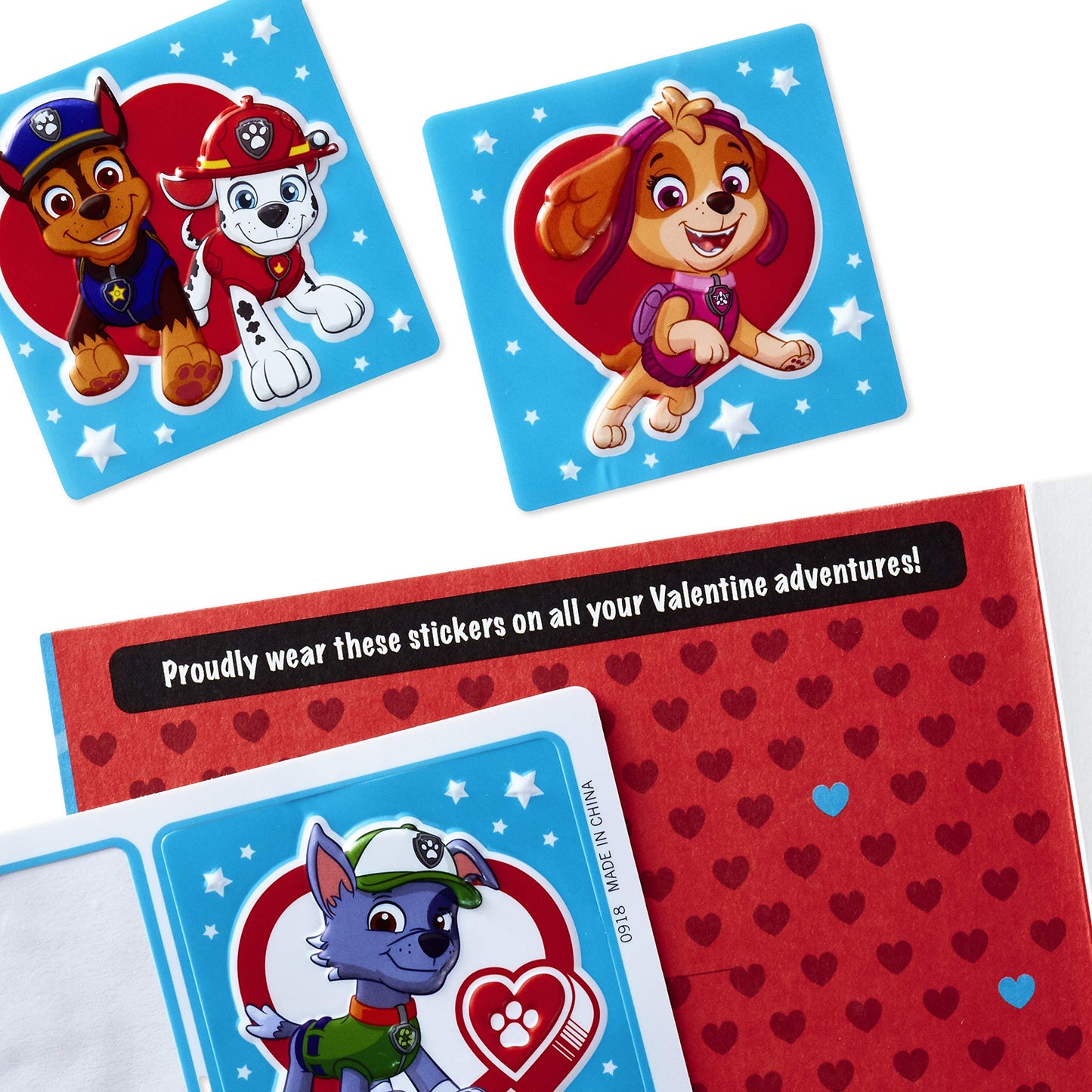 Hallmark Paw Patrol Valentines Day Card for Kids with Stickers (Ready for Adventure)