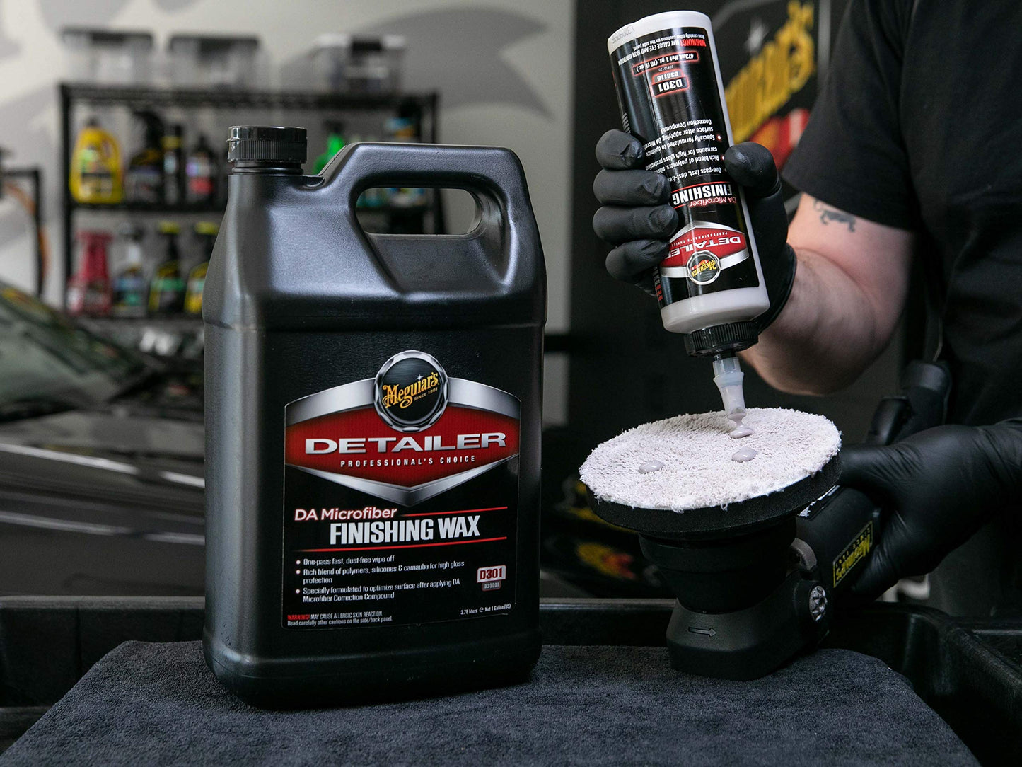 Meguiar's D30101 DA (Dual Action) Microfiber Finishing Wax 1 Gallon Container