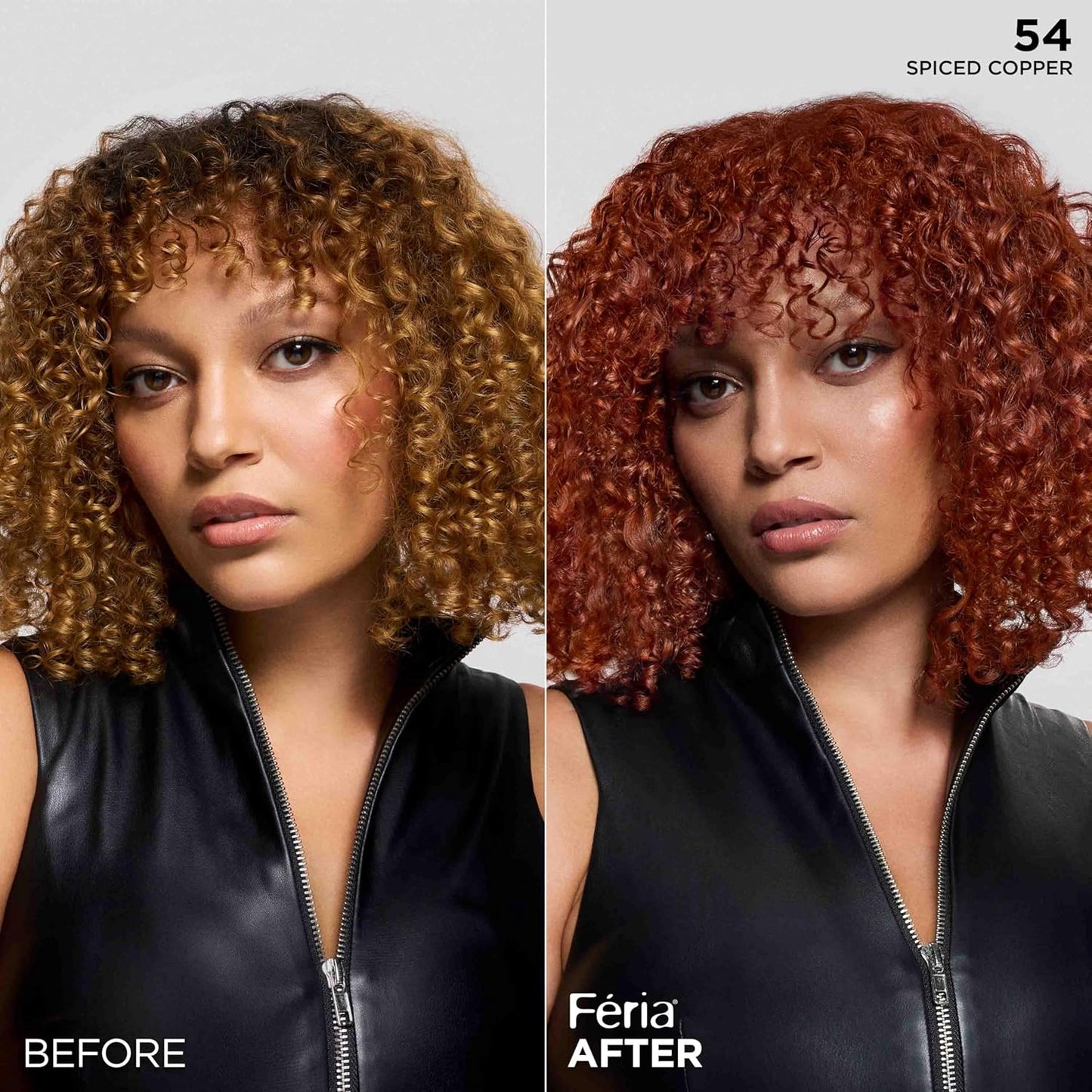 L'Oreal Paris Feria High Intensity Hair Color - Multi-Faceted Shimmering Dye | 54 Spiced Copper, 1 Kit