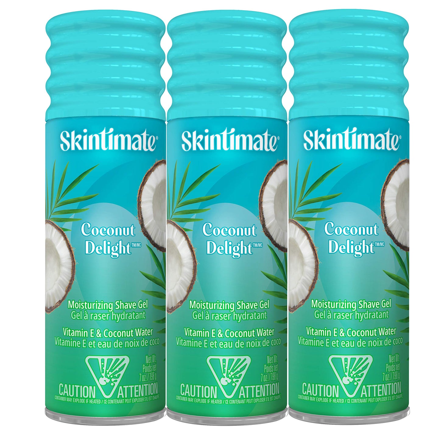 Schick Hydro Silk Sensitive Skin Razor for Women With 5 Moisturizing Razor Blade Refills & Skintimate Coconut Delight Moisturizing Shave gel for Women, 7 Ounce (Pack of 3)