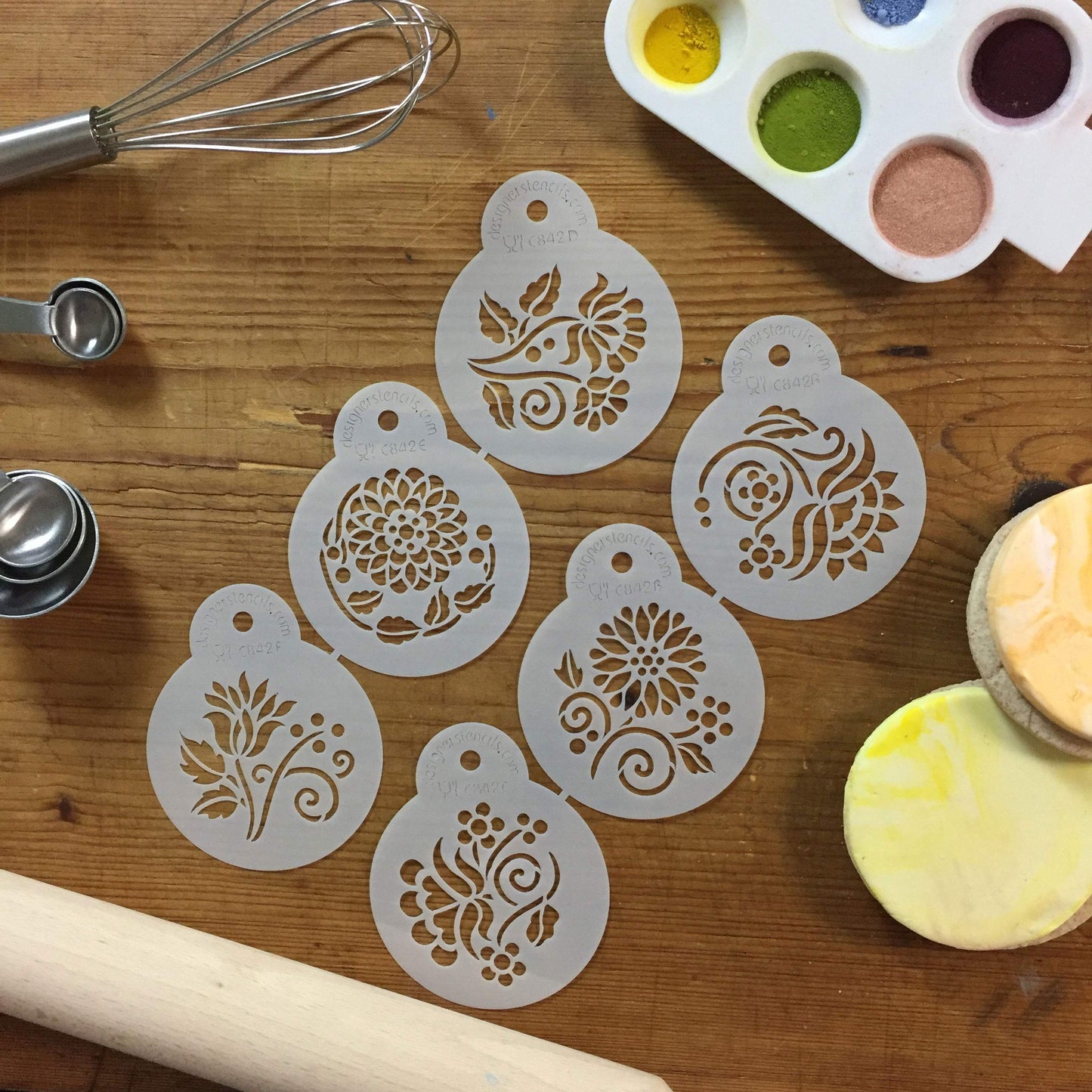 Crewel Flowers Stencil Set by Designer Stencils